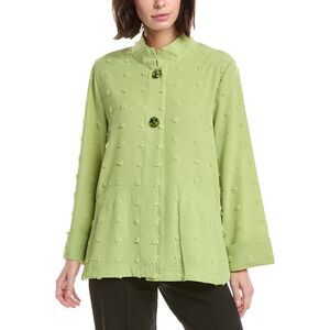 Lemon Grass Womens  Front Buttoned Jacket, Black